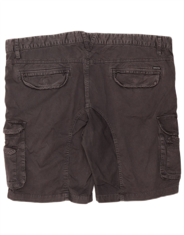 Brugi Pantalones cortos cargo para hombre IT 58 4XL W42 Gris