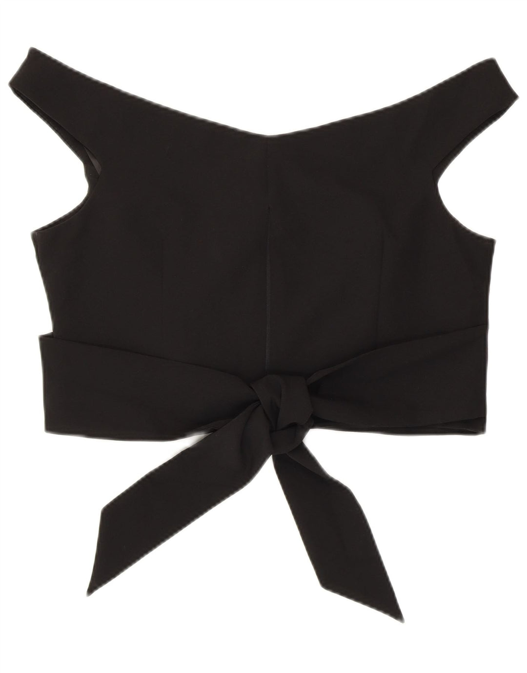 Coast Top corto con hombros descubiertos para mujer UK 46 Grande Poliéster negro