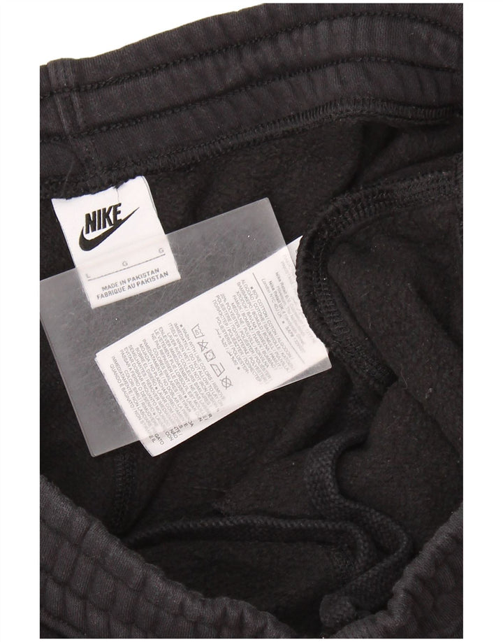 NIKE Hombre Pantalones de Chándal Joggers Large Negro Algodón