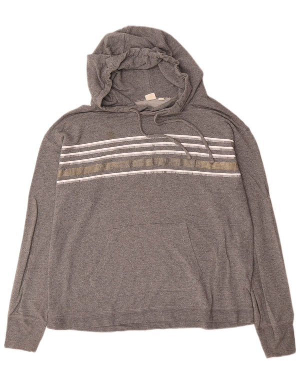 Gap Hombre Loose Fit Sudadera Con Capucha Jersey Pequeño Gris Viscosa A Rayas