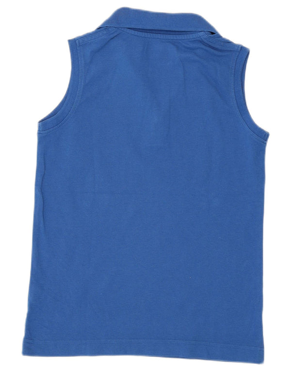 Kappa Womens Sleeveless Polo Shirt UK 10 Small Blue Cotton