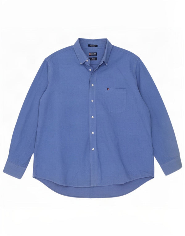 Chaps Camisa Oxford para hombre Talla 17 1/2 XL Algodón azul