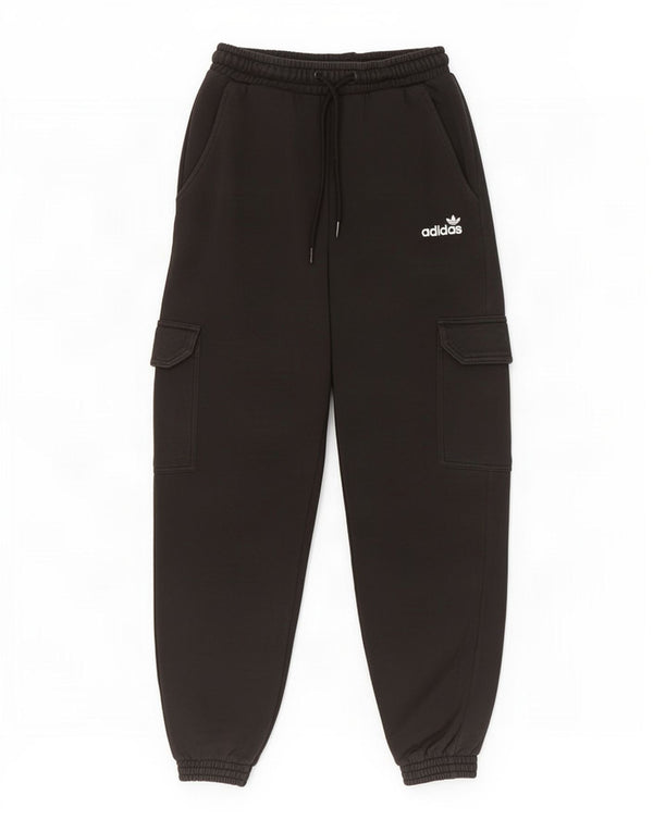 Adidas Mujer Cargo Chándal Pantalones Joggers UK 4 XS Negro Algodón