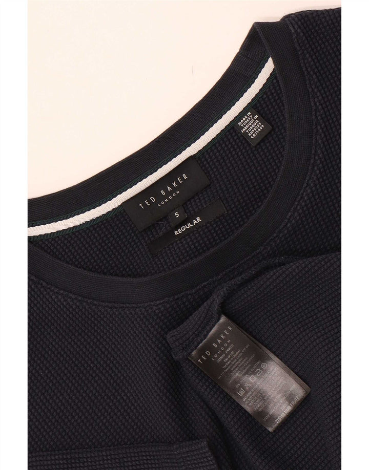 Ted Baker - Camiseta de corte regular para hombre, talla 5 XL, algodón azul marino