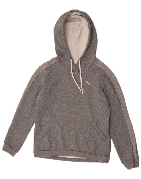 Puma Sudadera con capucha para mujer UK 10 Small Grey Colourblock Sports