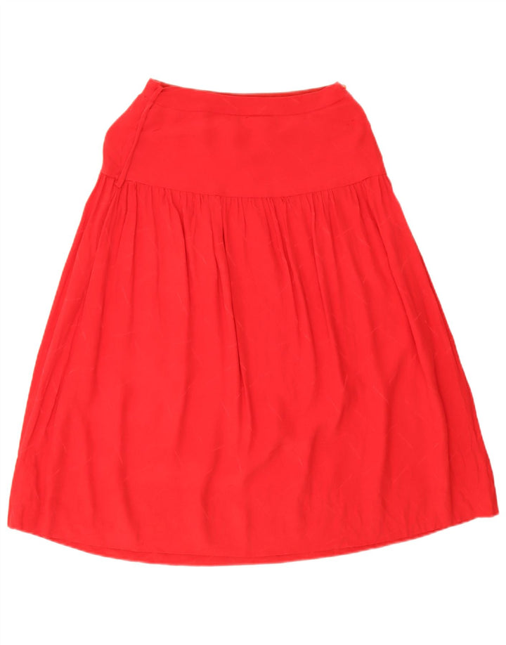 Vintage mujer oversize falda de 2 piezas conjunto Reino Unido 14 mediano W26 rojo