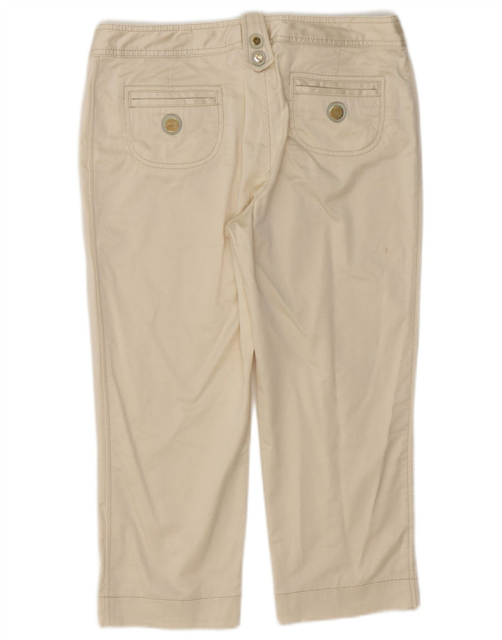 Fay Pantalones Capri para Mujer IT 44 Medium W30 L20 Algodón Blanco Roto