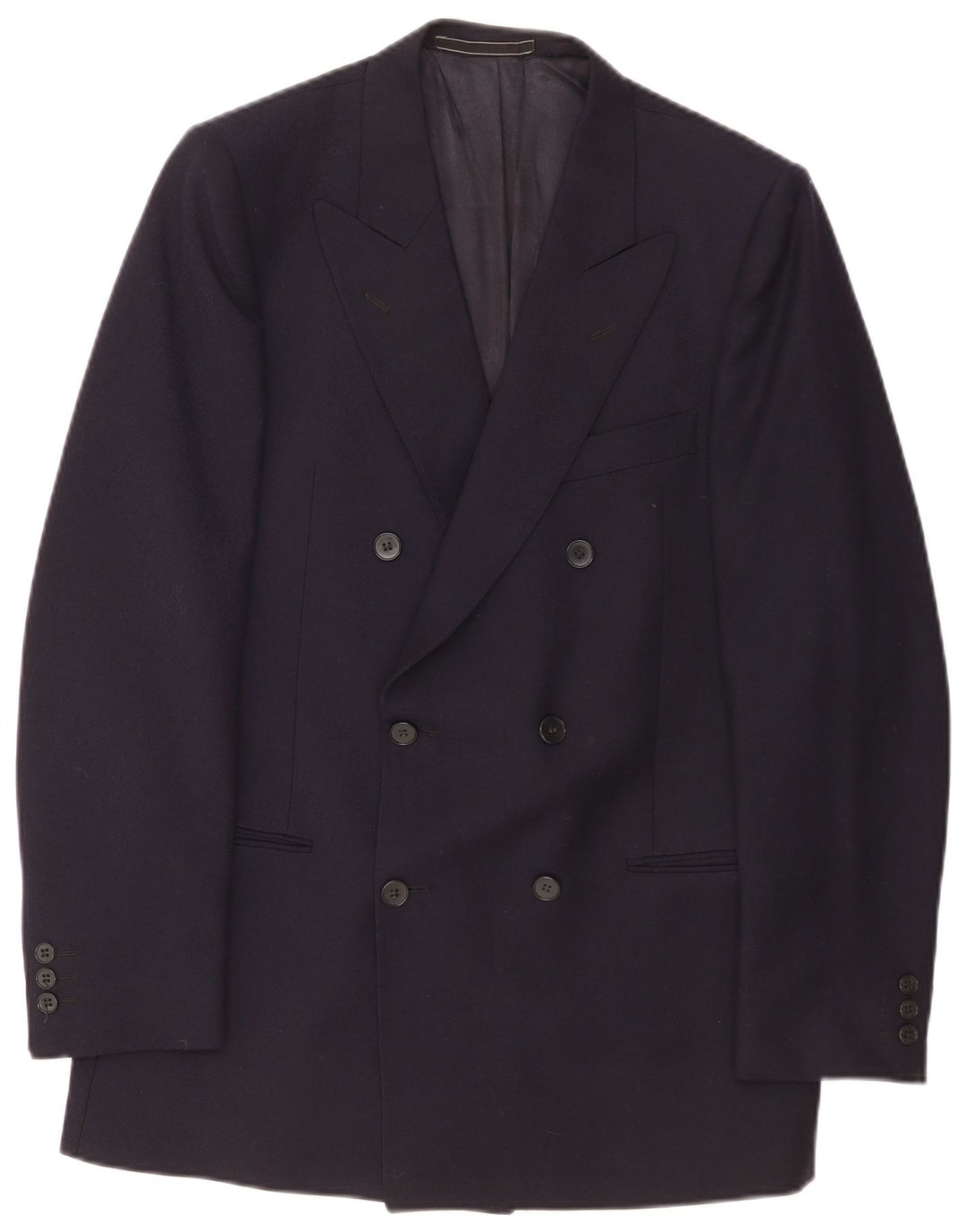 Facis Chaqueta tipo blazer con doble botonadura para hombre IT 50 Large Lana azul marino