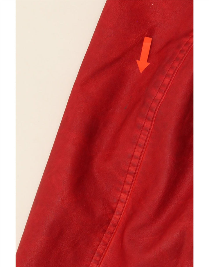 CANDA Womens Faux Leather Jacket EU 48 2XL Red Polyurethane Vintage Canda and Second-Hand Canda from Messina Hembry 