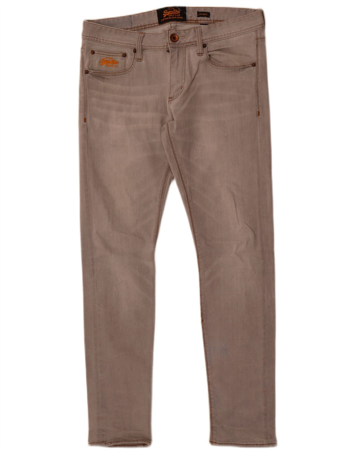 Vaqueros Superdry Mujer Slim W32 L30 Algodón Gris