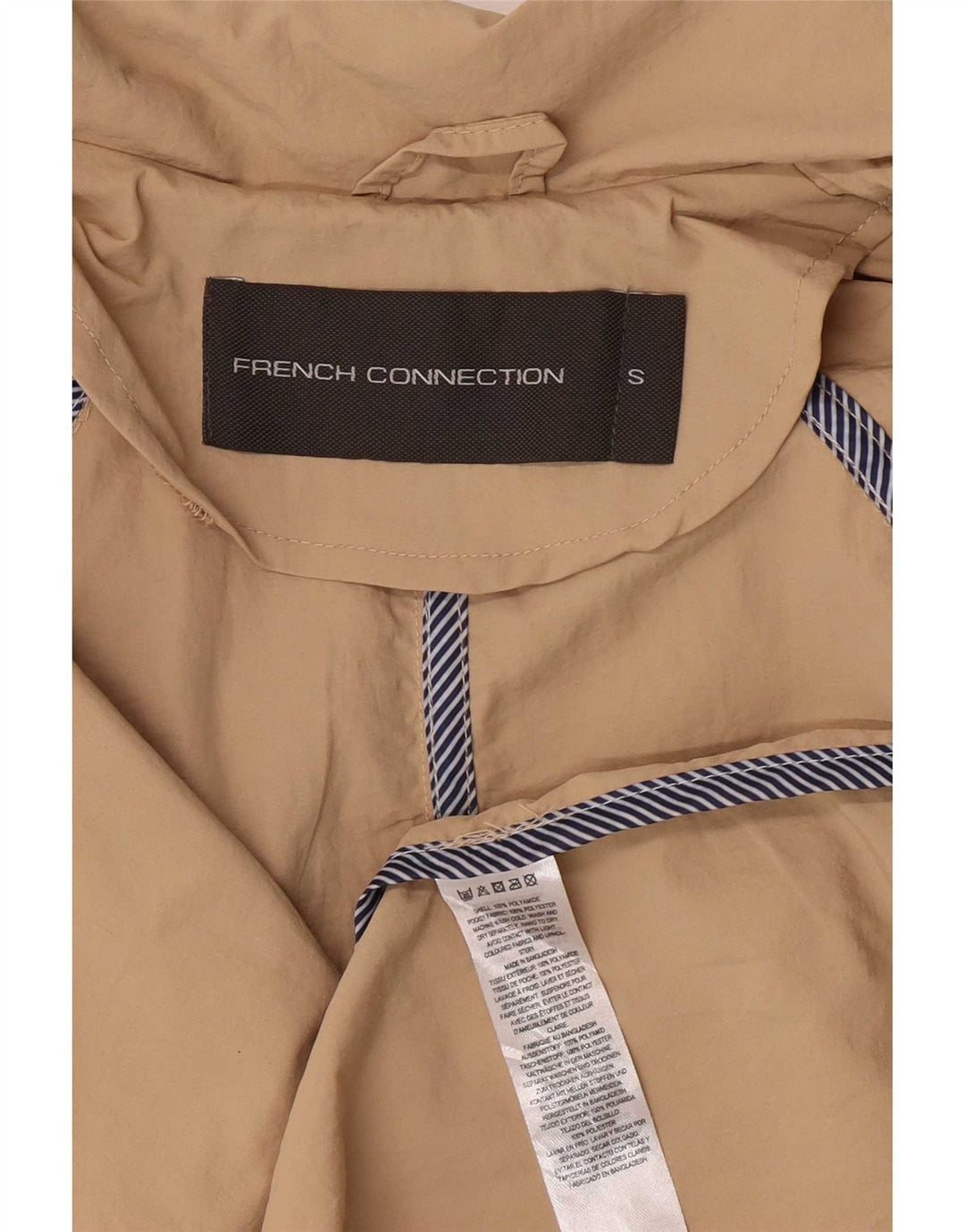 Gabardina para mujer de French Connection UK 40 Small Beige Poliamida