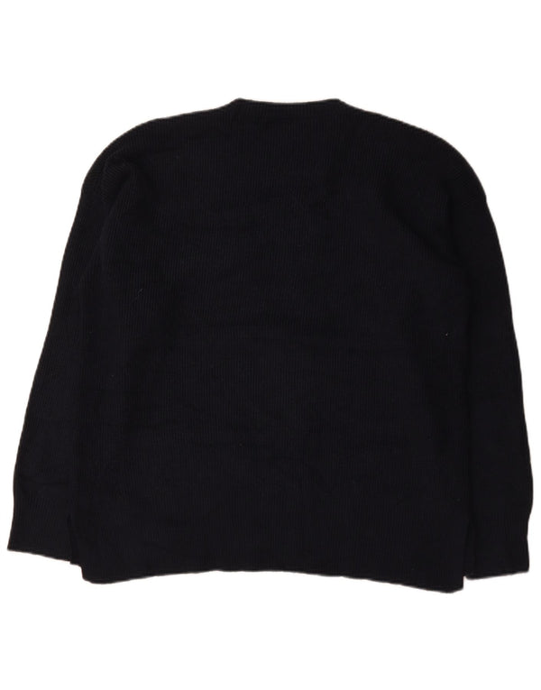 Marks & Spencer - Jersey de cuello redondo para hombre, talla grande, viscosa, color azul marino