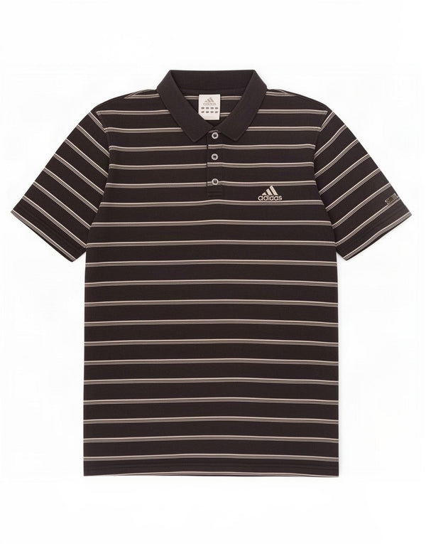 Adidas Polo para hombre UK 44/46 Large Negro Rayas
