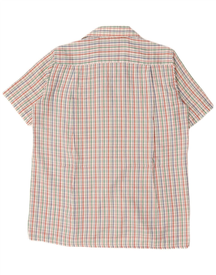 Bassetti Camisa Manga Corta Hombre Talla 37 14 1/2 Small Cuadros Multicolor