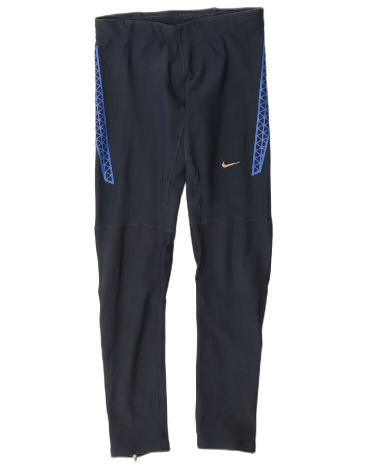 Nike Leggings Dri Fit para mujer UK 8 Small Azul marino Geométrico Poliéster