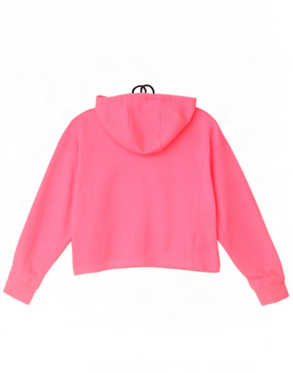 Zara Suéter con capucha y cremallera extragrande para mujer UK 14 Poliéster rosa medio