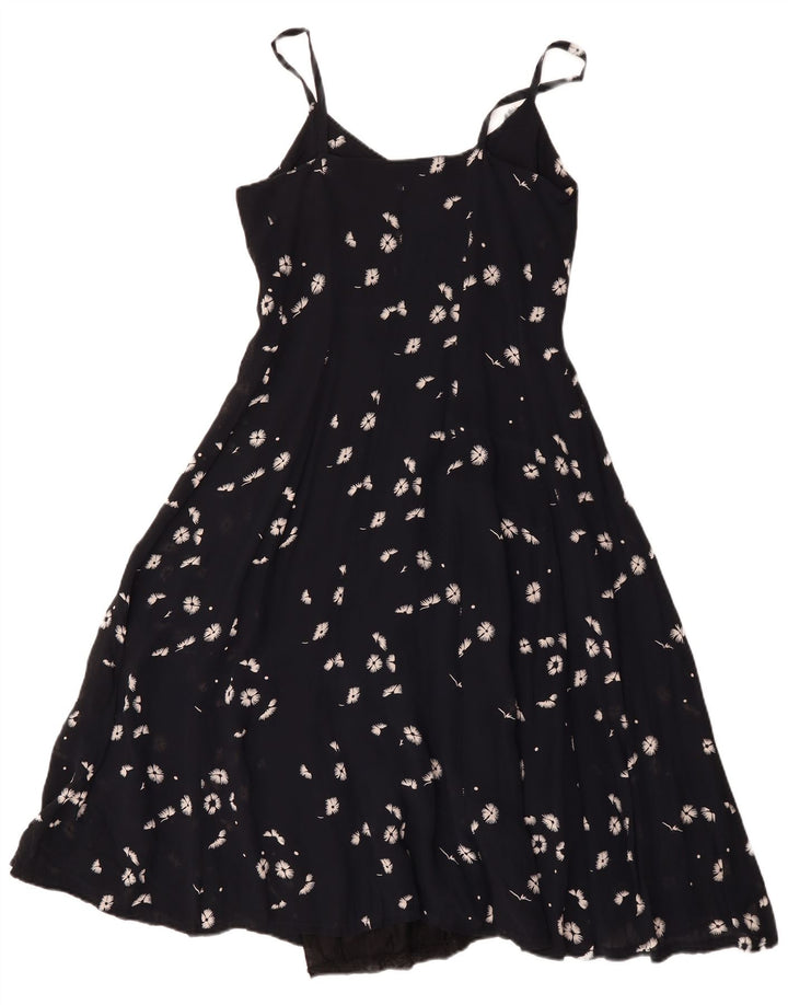 Vestido lencero Artisan para mujer UK 40 Mediano Negro Floral