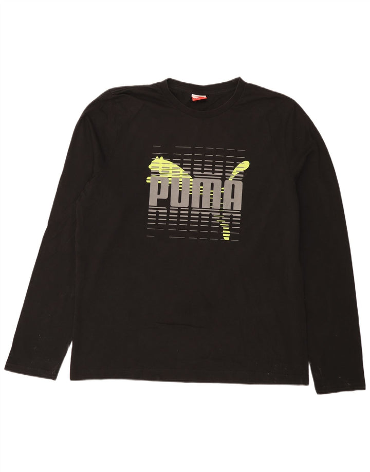 Puma Hombre Gráfico Top Manga Larga XL Negro