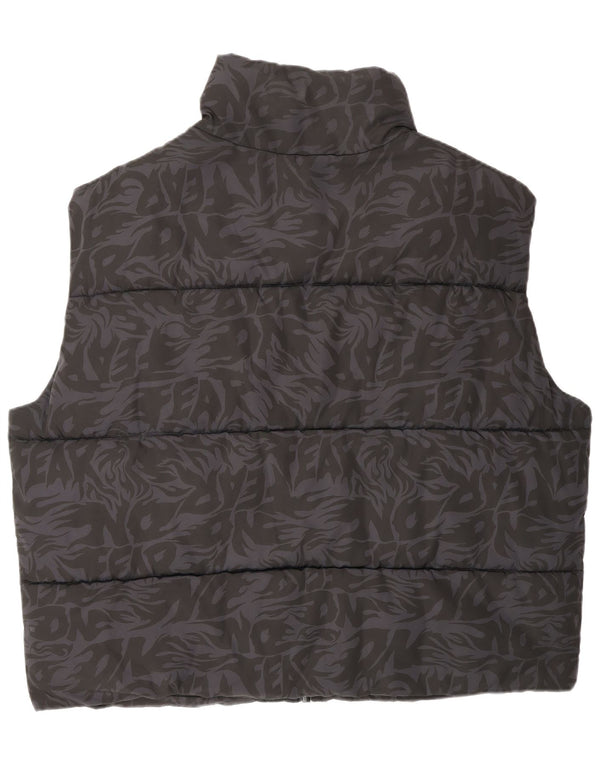 No Fear Chaleco acolchado gráfico para hombre UK 42 XL Poliéster con estampado animal negro
