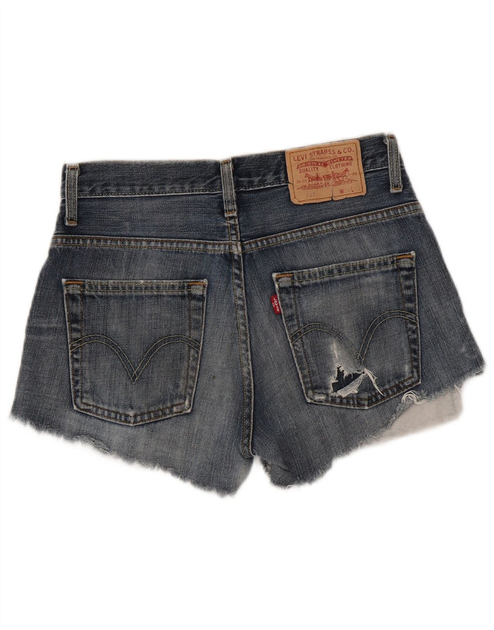 Levi's Mujer 507 Shorts Vaqueros W29 Algodón Azul Medio