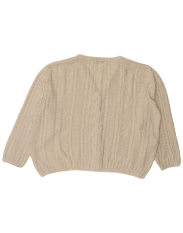 Marks & Spencer Suéter tipo cárdigan extragrande para mujer UK 40 XL Blanco