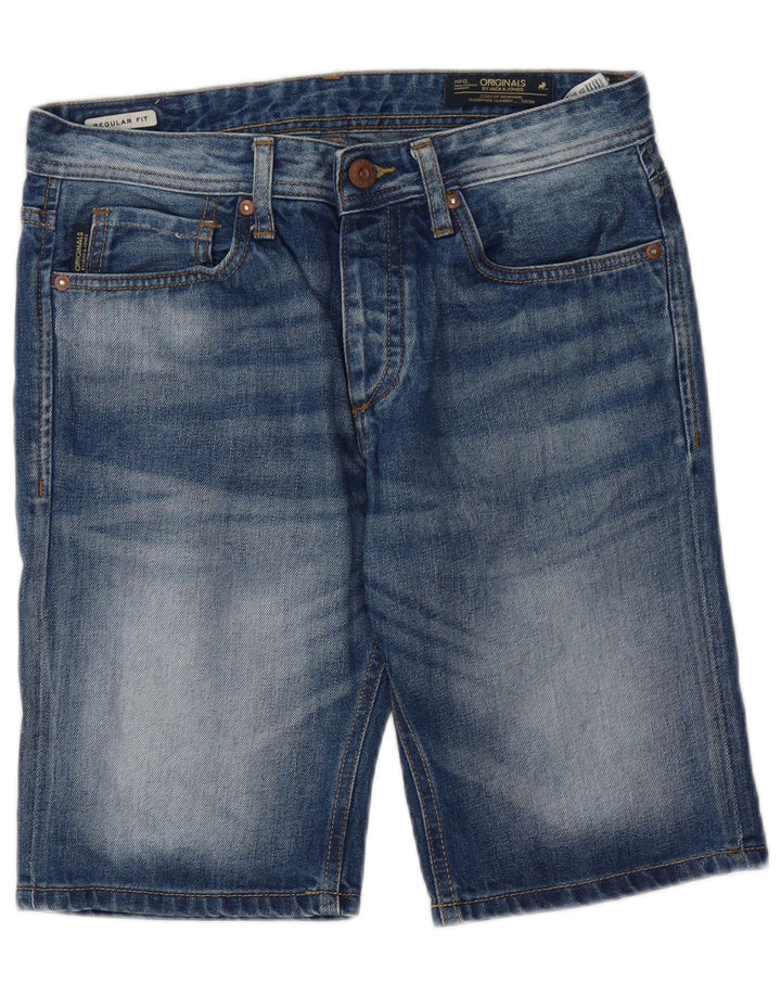 Jack & Jones Mens Regular Fit Denim Shorts Small W29 Algodón Azul
