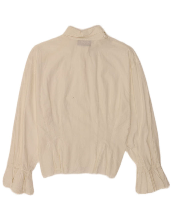 Avant Womens Long Sleeve Regular Fit Shirt UK 8 Small White Cotton