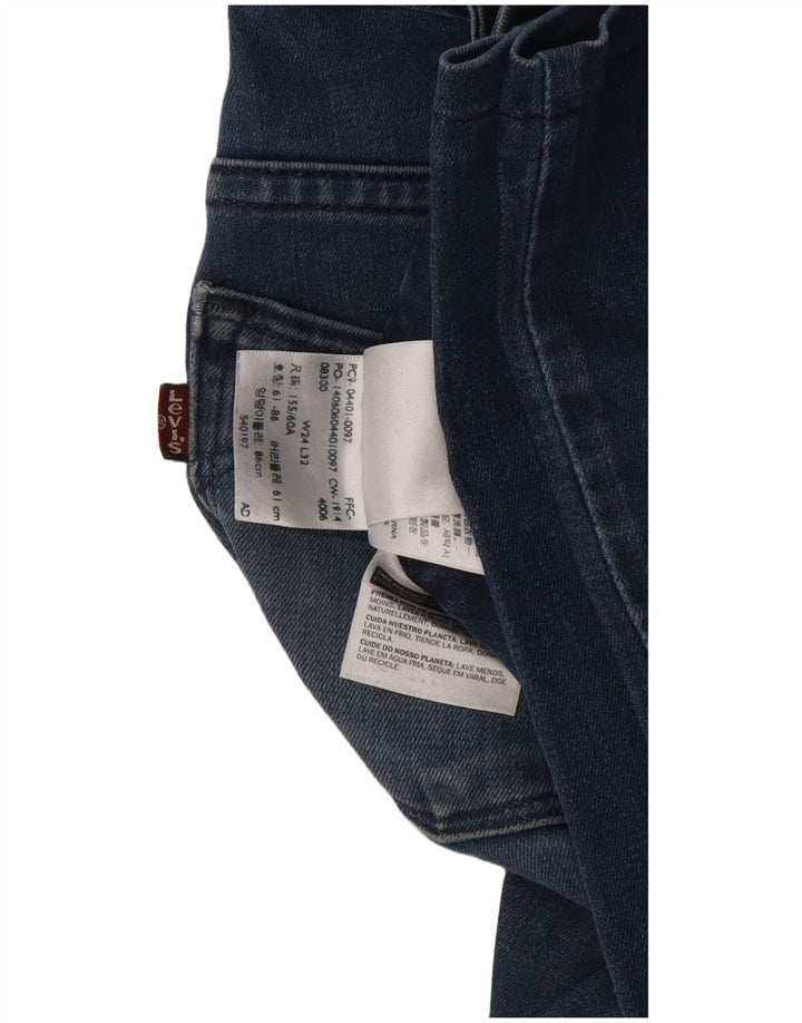Levi's Jeans ajustados de talle medio y curva ligera para mujer W24 L28 Algodón azul