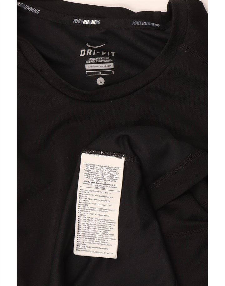 Nike - Camiseta Dri Fit para hombre, talla grande, poliéster negro
