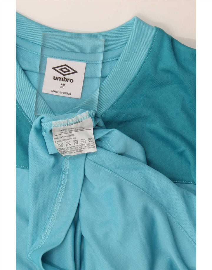 Umbro Hombre Camiseta Gráfica Top XL Azul Colorblock Poliéster
