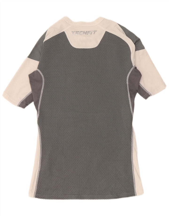 Adidas Camiseta De Compresión Gráfica Para Hombre Top Grande Blanco Colorblock