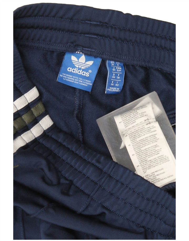 Adidas Pantalones de chándal para mujer UK 10 Small Azul marino Poliéster