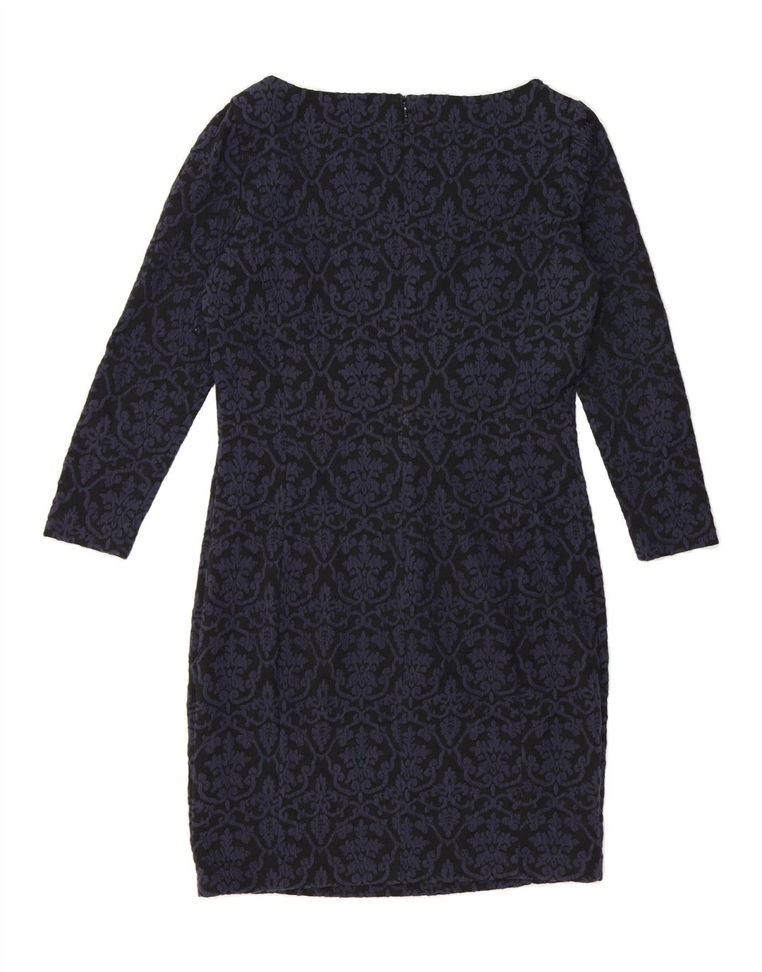 ARMANI JEANS Womens Sheath Dress IT 44 Medium Navy Blue Paisley Vintage Armani Jeans and Second-Hand Armani Jeans from Messina Hembry 