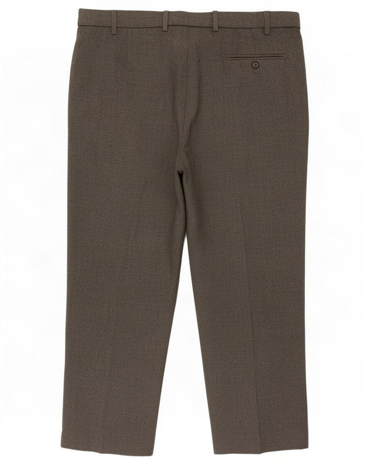 Pantalones de traje regular para hombre de Marks & Spencer W40 L29 gris poliéster