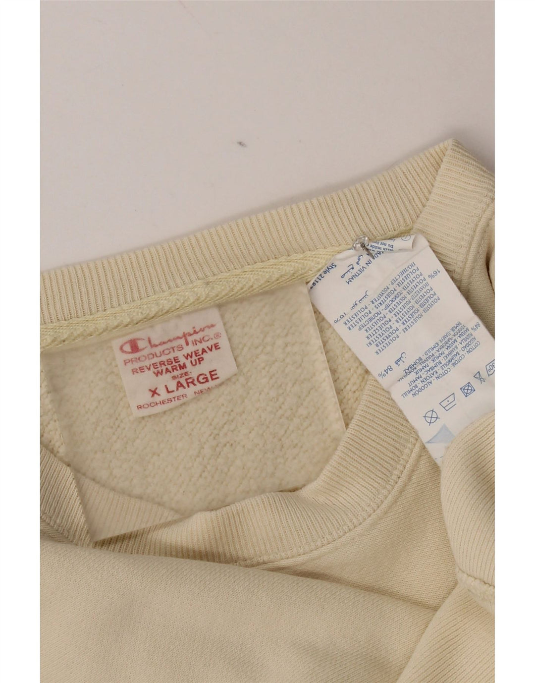 Champion Sudadera Jumper XL Beige Algodón Hombre