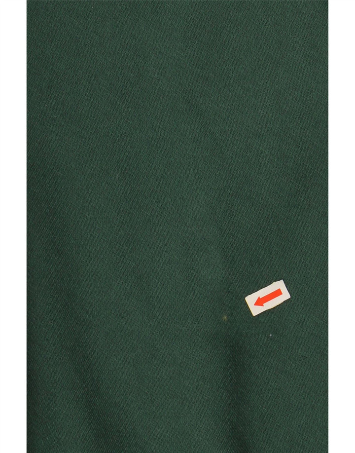 VINTAGE Mujer Polo Cuello Sudadera Jumper Reino Unido 22/24 3XL Poliéster Verde