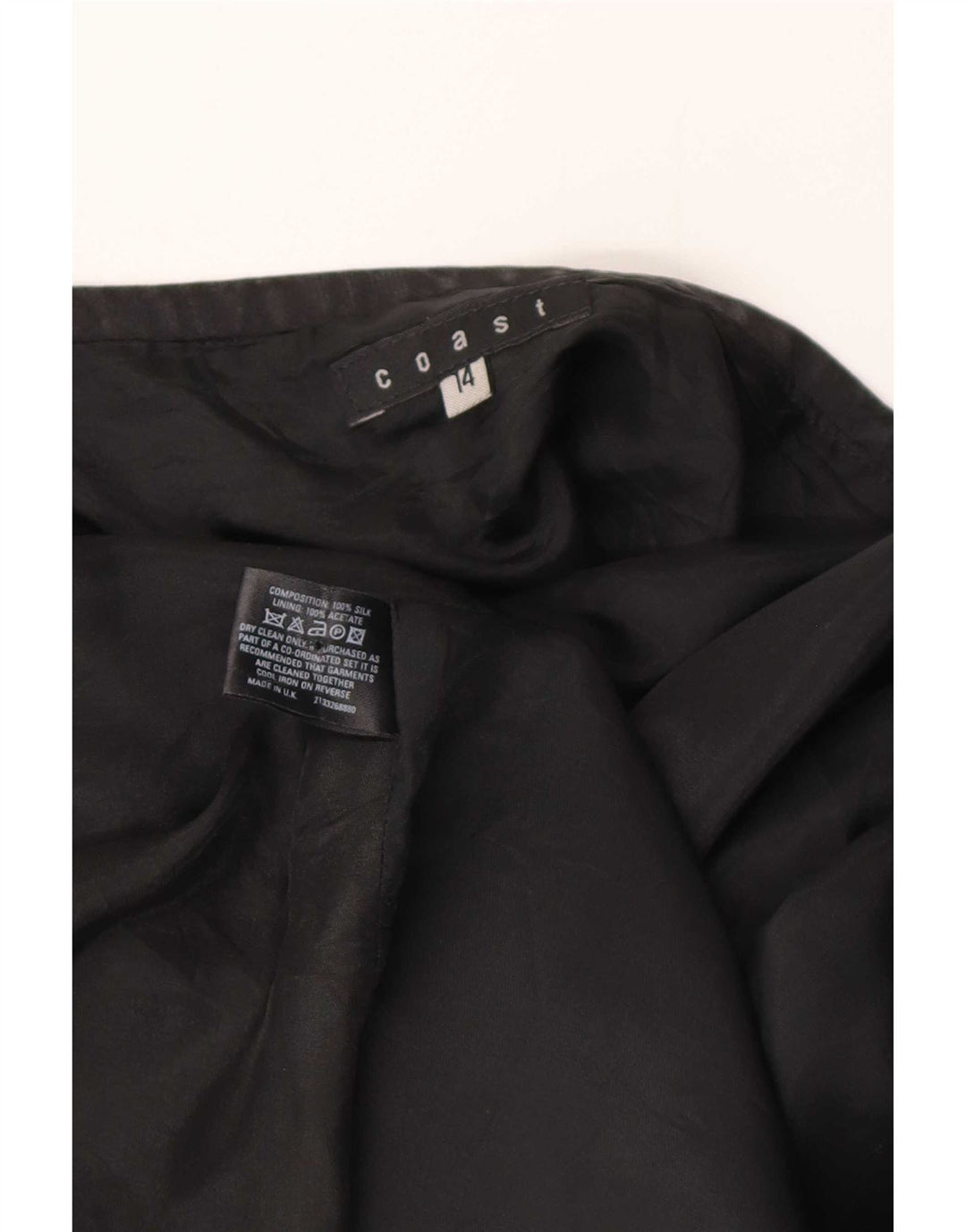 Falda Burbuja Para Mujer Coast UK 44 Grande W32 Seda Gris