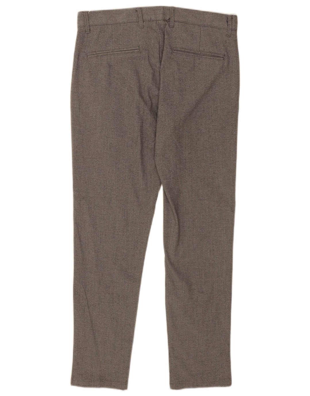Zara Mens Slim Chino Pantalones EU 38 Small W30 L27 Gris Poliéster