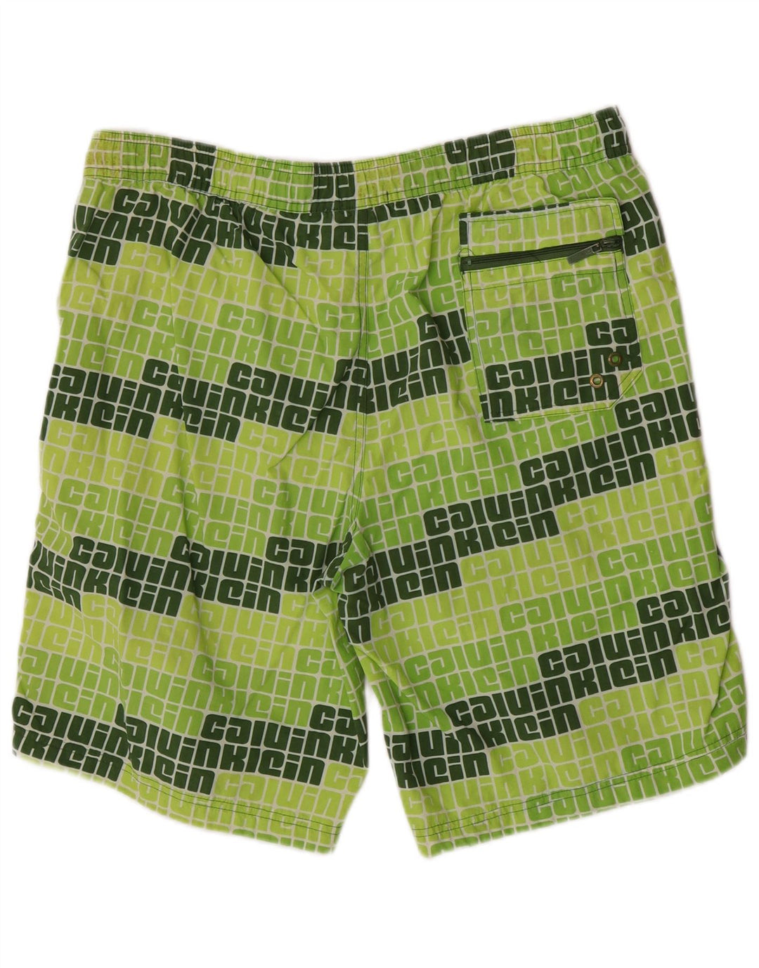 Calvin Klein Bañador con gráfico para hombre, talla grande, nailon verde