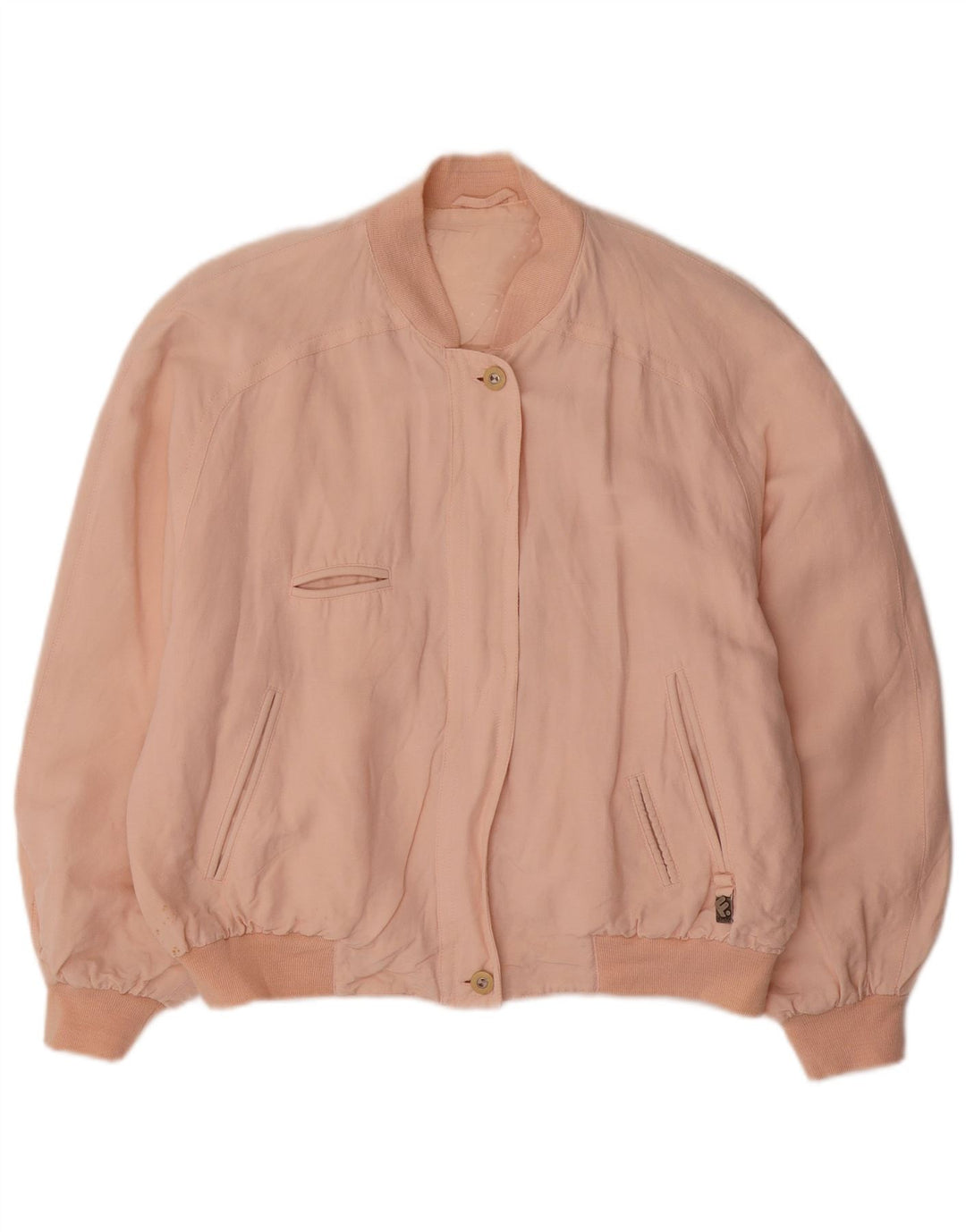Vintage mujer chaqueta bomber de gran tamaño EU 40 rosa medio