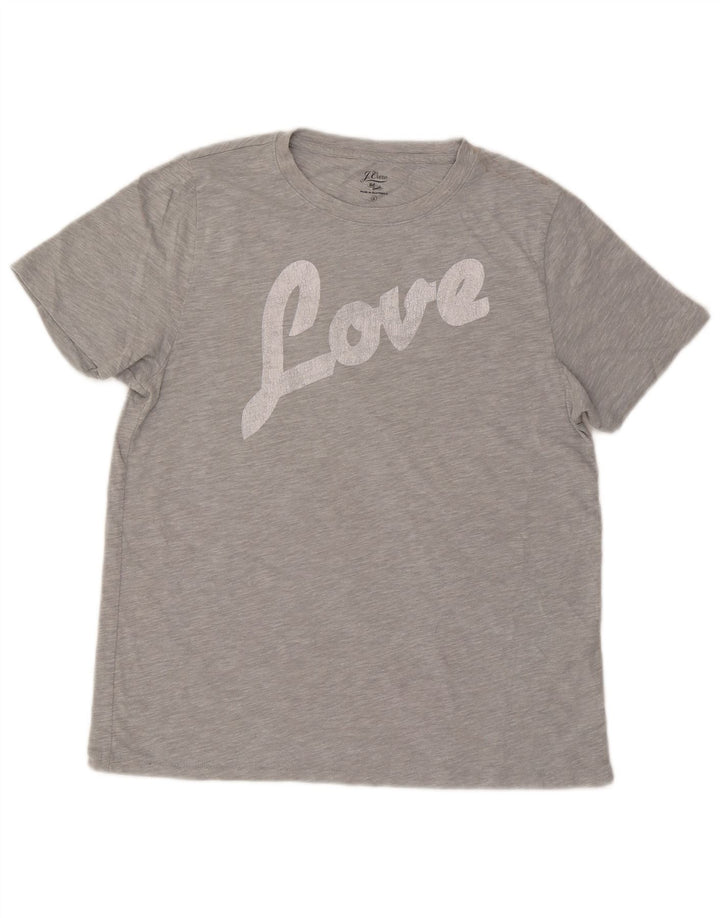 J. CREW Camiseta gráfica para mujer Top UK 46 Algodón gris grande