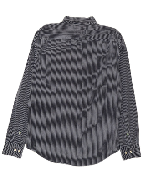 Camisa Tommy Hilfiger New York Fit de algodón con rayas diplomáticas en azul marino mediano