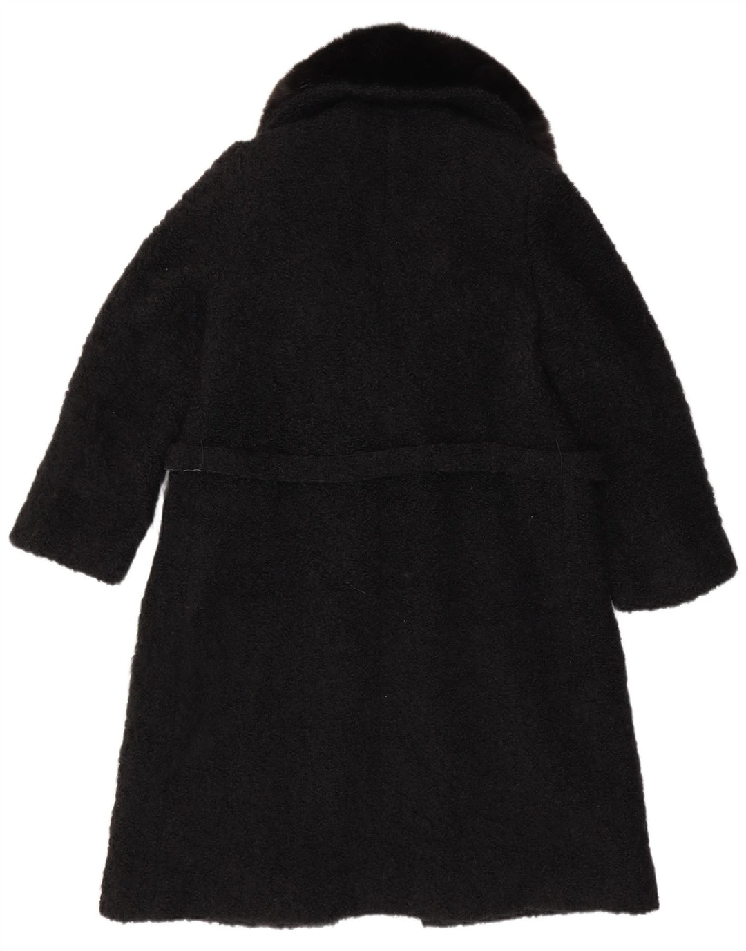 VINTAGE Abrigo abierto para mujer Reino Unido 12 Medio Negro