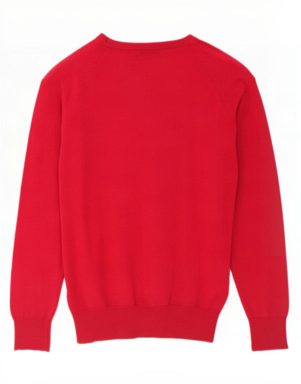 Zara Mujer Cárdigan Suéter UK 44 Grande Algodón Rosa