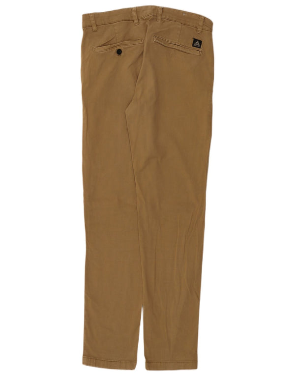 Zara Mens Slim Chino Pantalones EU 38 Small W30 L30 Algodón Beige