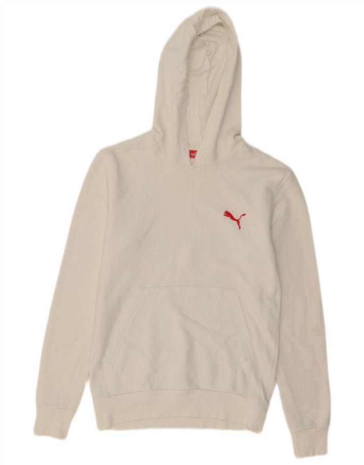 Puma Sudadera con capucha gráfica para hombre XS Algodón blanco