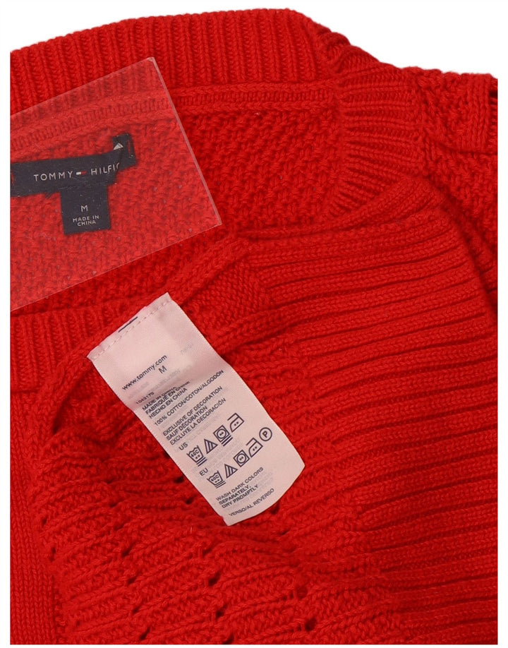Tommy Hilfiger Suéter tipo jersey con cuello barco para mujer Reino Unido 14 Algodón rojo mediano