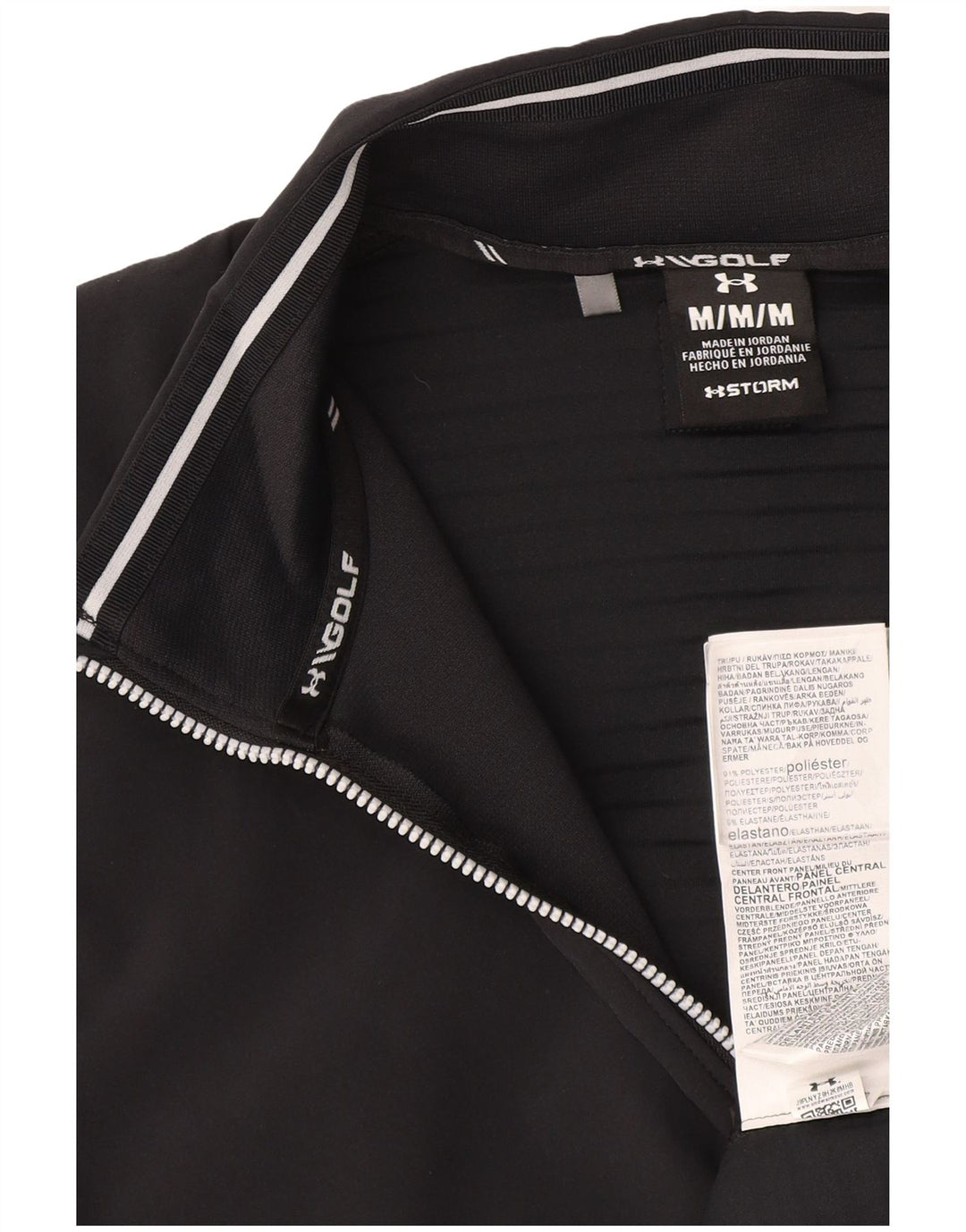 Under Armour Hombre Zip Neck Sudadera Jumper Medium Negro Poliéster