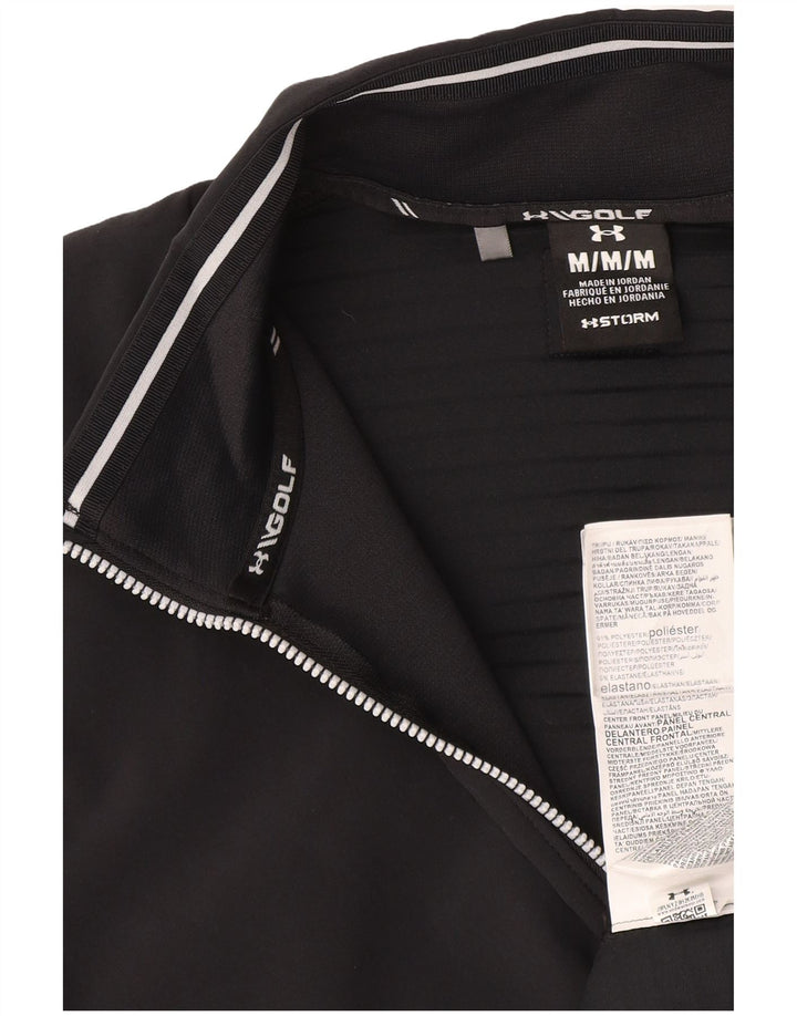 Under Armour Hombre Zip Neck Sudadera Jumper Medium Negro Poliéster