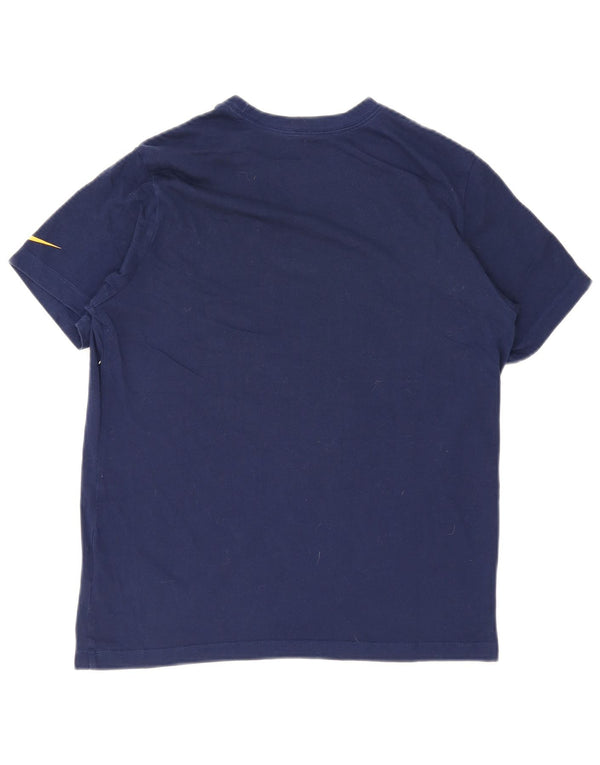 Nike - Camiseta gráfica para hombre, parte superior mediana de algodón azul marino